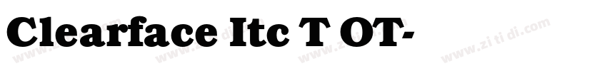 Clearface Itc T OT字体转换